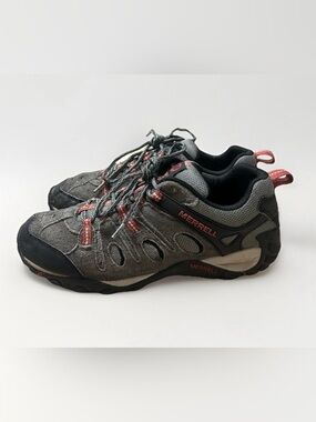 Merrell Crosslander Vent Hiking Shoes Mens Sz 10 Gray Outdoor Lace Up Logo Trail